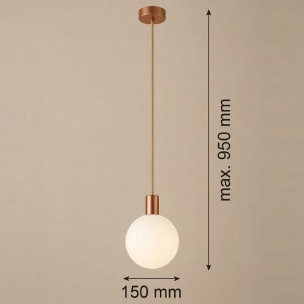 Argon 9006 - Зовнішня підвісна люстра на тросі ORE 1xG9/6W/230V IP44 мідна