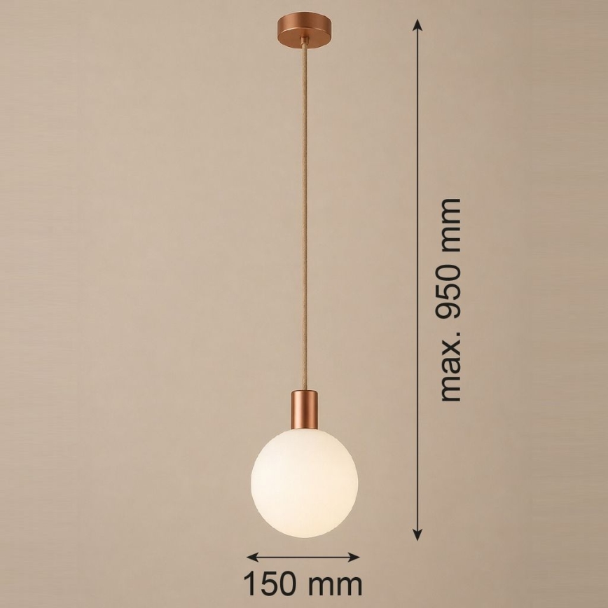 Argon 9006 - Зовнішня підвісна люстра на тросі ORE 1xG9/6W/230V IP44 мідна