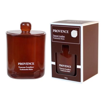 Ароматическая свеча TUSCAN LEATHER, 180 г — до 25 часов горения.