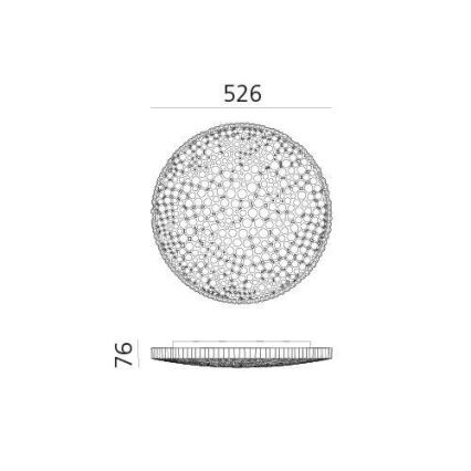 Artemide 0210010APP - Світлодіодний стельовий світильник з регулюванням яскравості CALIPSO LED/50W/230V 3000K