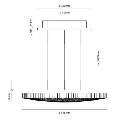 Artemide 0213010APP - Светодиодная подвесная люстра с регулированием яркости CALIPSO LED/50W/230V 3000K