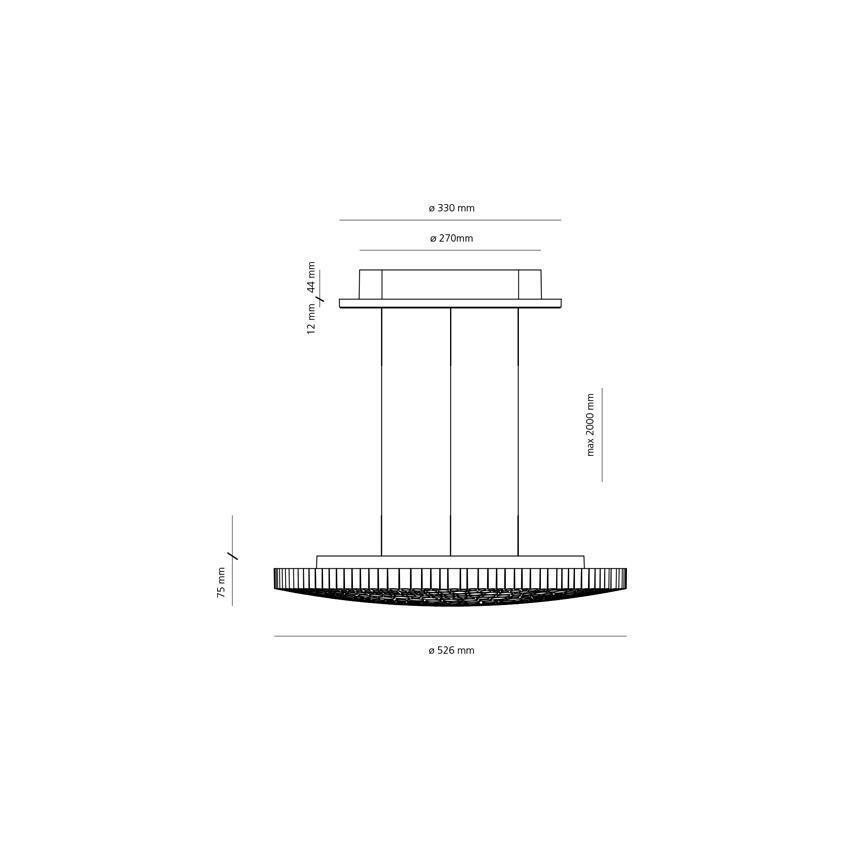 Artemide 0213010APP - Светодиодная подвесная люстра с регулированием яркости CALIPSO LED/50W/230V 3000K