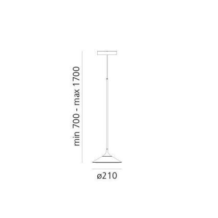 Artemide 0351030A - Світлодіодна підвісна люстра ORSA LED/8,5W/230V 3000K діаметр 21 см