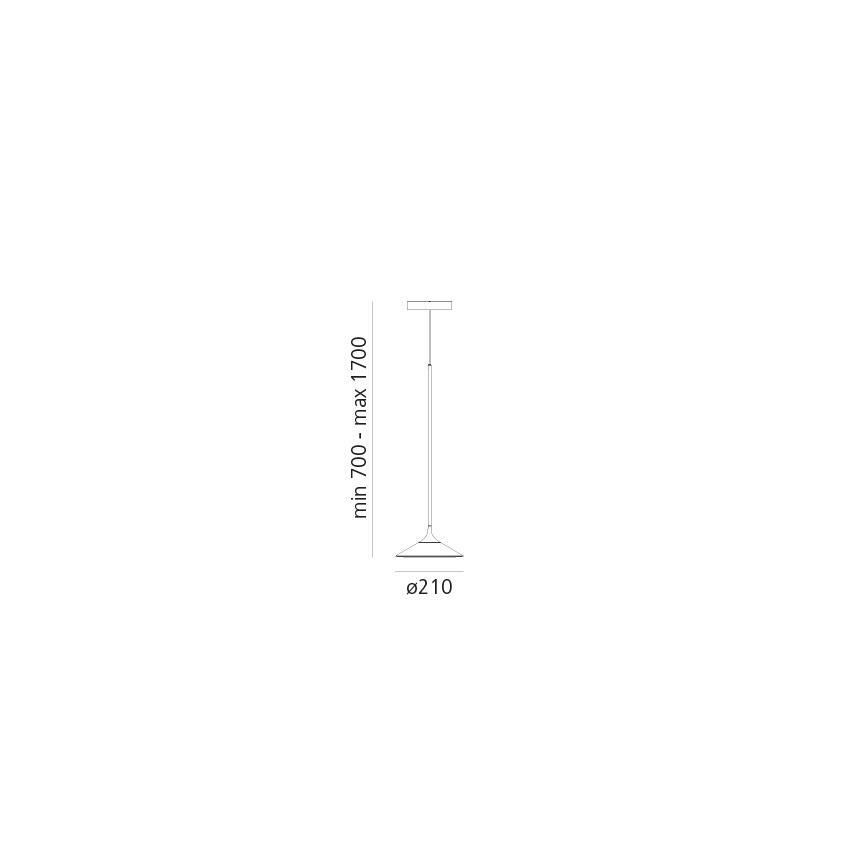 Artemide 0351030A - Світлодіодна підвісна люстра ORSA LED/8,5W/230V 3000K діаметр 21 см