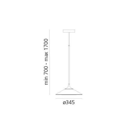 Artemide 0352030A - Світлодіодна підвісна люстра з регулюванням яскравості ORSA LED/20W/230V 3000K діаметр 24,5 см