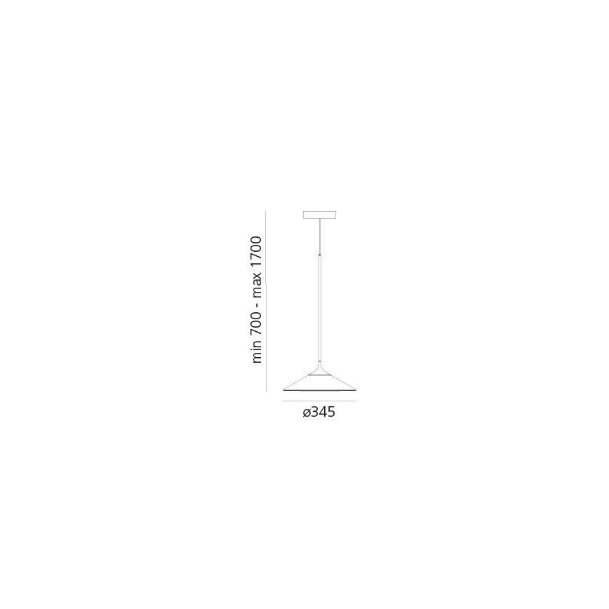 Artemide 0352030A - Светодиодная подвесная люстра с регулированием яркости ORSA LED/20W/230V 3000K диаметр 24,5 см