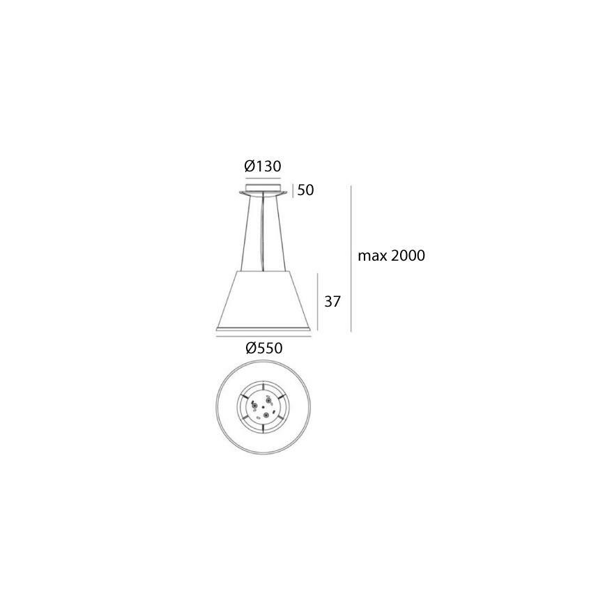 Artemide 1124110A - Підвісна люстра CHOOSE MEGA 3xE27/12W/230V діаметр 55 см білий