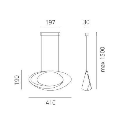 Artemide 1182010A - Світлодіодна підвісна люстра з регулюванням яскравості CABILDO LED/44W/230V 3000K