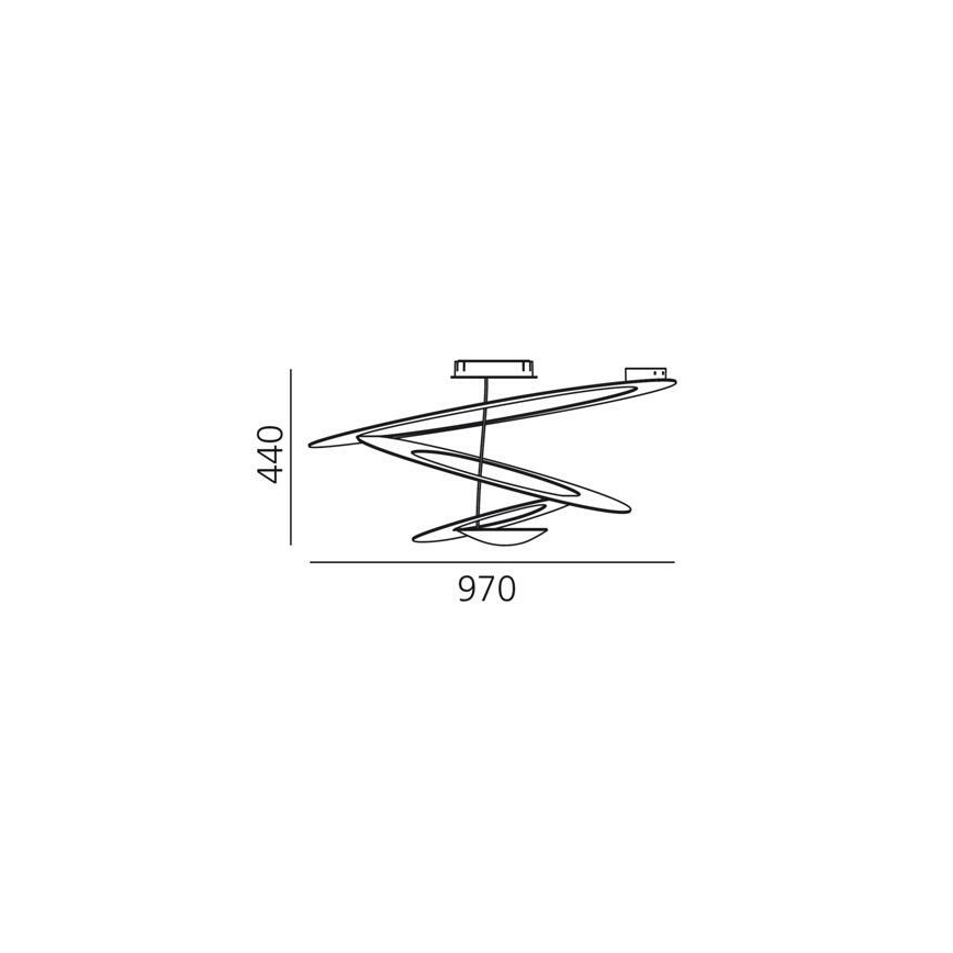 Artemide 1253120A - Светодиодный потолочный светильник с регулированием яркости PIRCE LED/44W/230V 3000K золотистый
