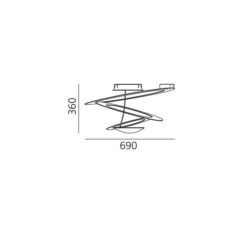 Artemide 1255110A - Светодиодный потолочный светильник с регулированием яркости PIRCE LED/44W/230V 3000K белый