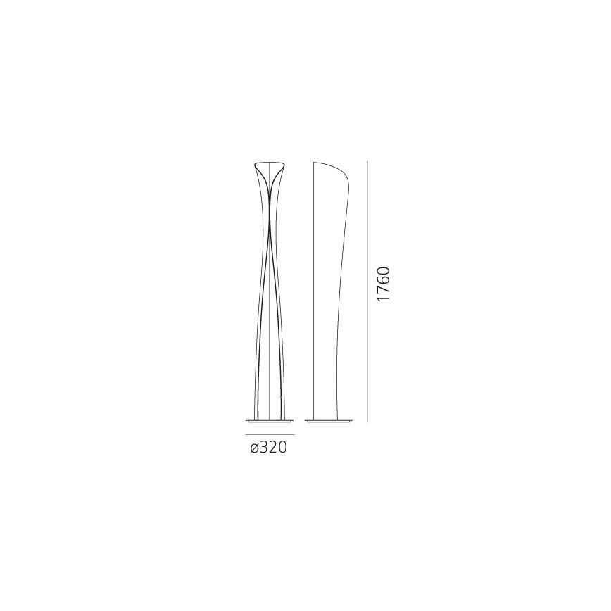 Artemide 1361010A - Світлодіодний торшер CADMO LED/44W/230V + 1xGU10/10W/230V чорний