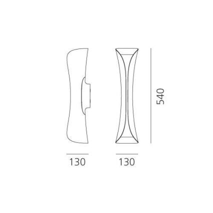 Artemide 1373010A - Настенный светильник CADMO 2xGU10/10W/230V черный