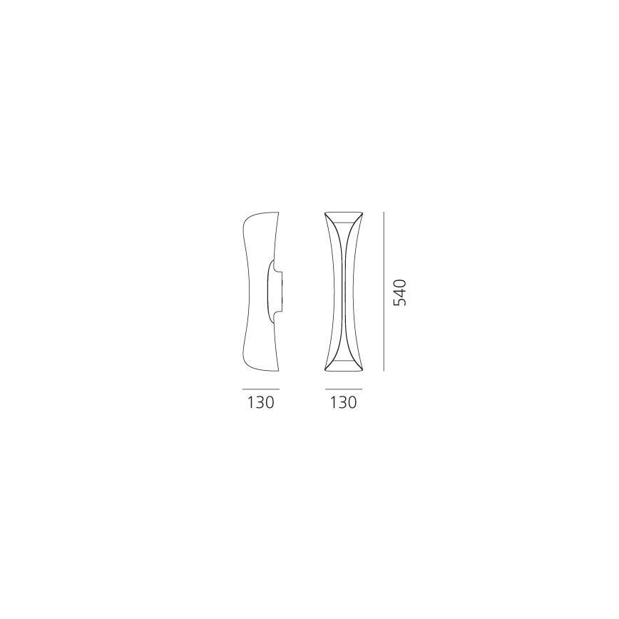 Artemide 1373020A - Настенный светильник CADMO 2xGU10/10W/230V белый
