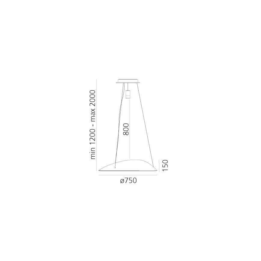 Artemide 1402010APP - Светодиодная подвесная RGBW-люстра с регулированием яркости AMELUNA LED/45W/230V 3000K