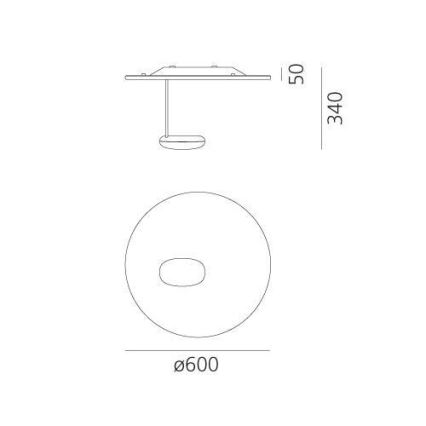 Artemide 1471110A - Светодиодный потолочный светильник с регулированием яркости DROPLET LED/29W/230V 3000K