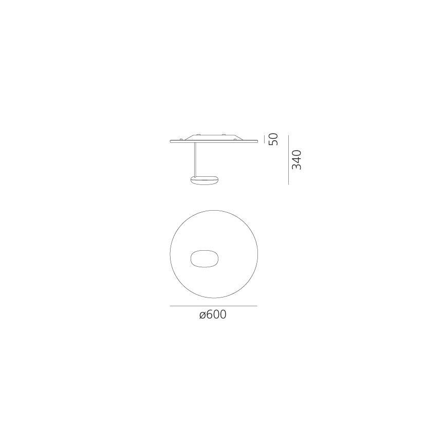 Artemide 1471110A - Светодиодный потолочный светильник с регулированием яркости DROPLET LED/29W/230V 3000K