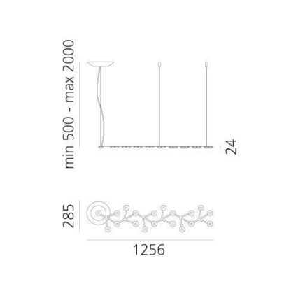Artemide 1578050APP - Світлодіодна підвісна люстра з регулюванням яскравості NET LED/45W/230V 3000K