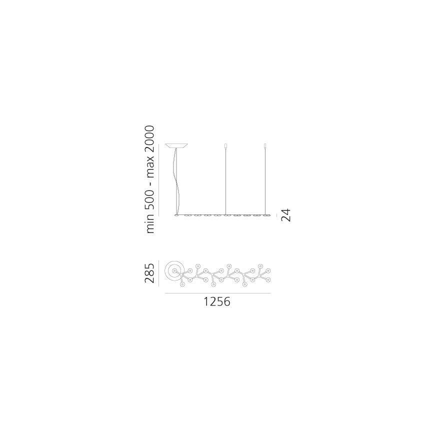 Artemide 1578050APP - Світлодіодна підвісна люстра з регулюванням яскравості NET LED/45W/230V 3000K