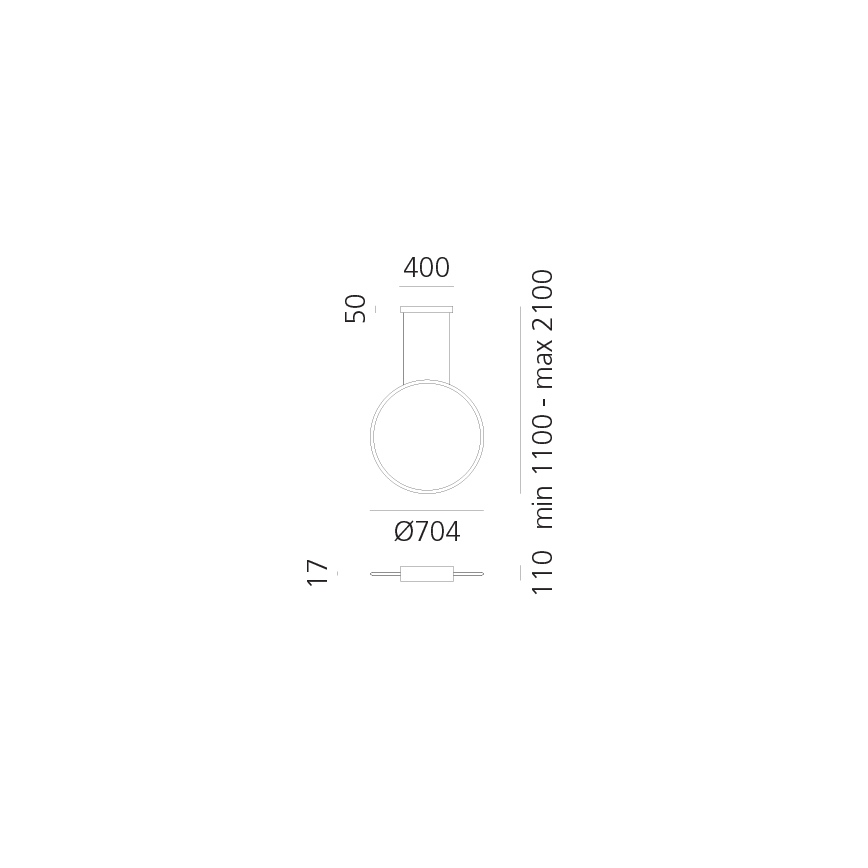 Artemide 1992230IN1APP - Светодиодная подвесная люстра с регулированием яркости DISCOVERY LED/42W/230V 2700K черный