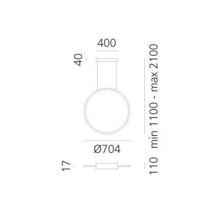 Artemide 1992330APP - Светодиодная подвесная RGBW-люстра с регулированием яркости DISCOVERY LED/42W/230V 2700-6500K черный