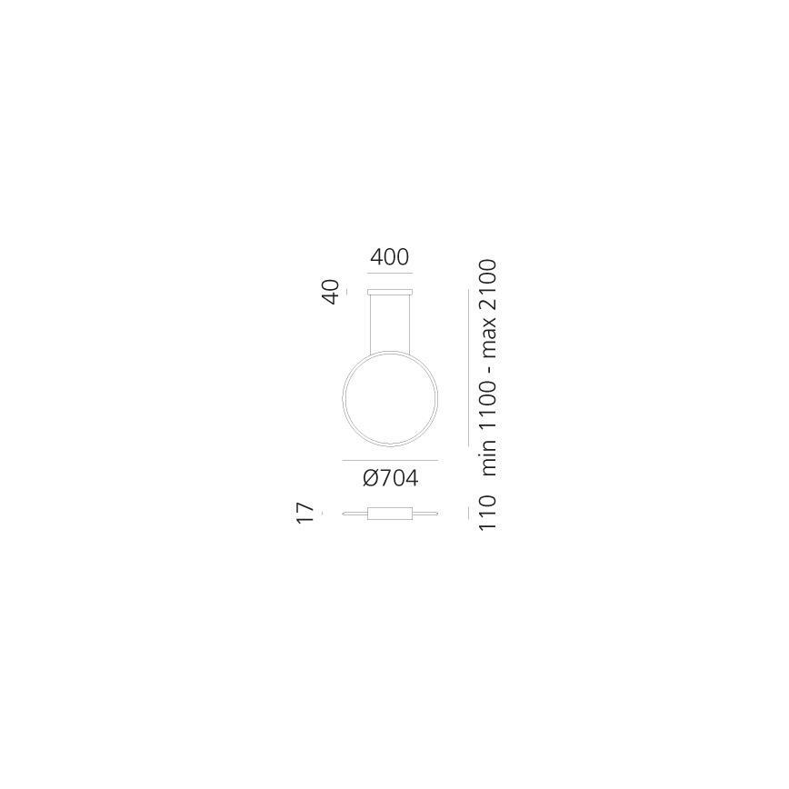 Artemide 1992330APP - Светодиодная подвесная RGBW-люстра с регулированием яркости DISCOVERY LED/42W/230V 2700-6500K черный