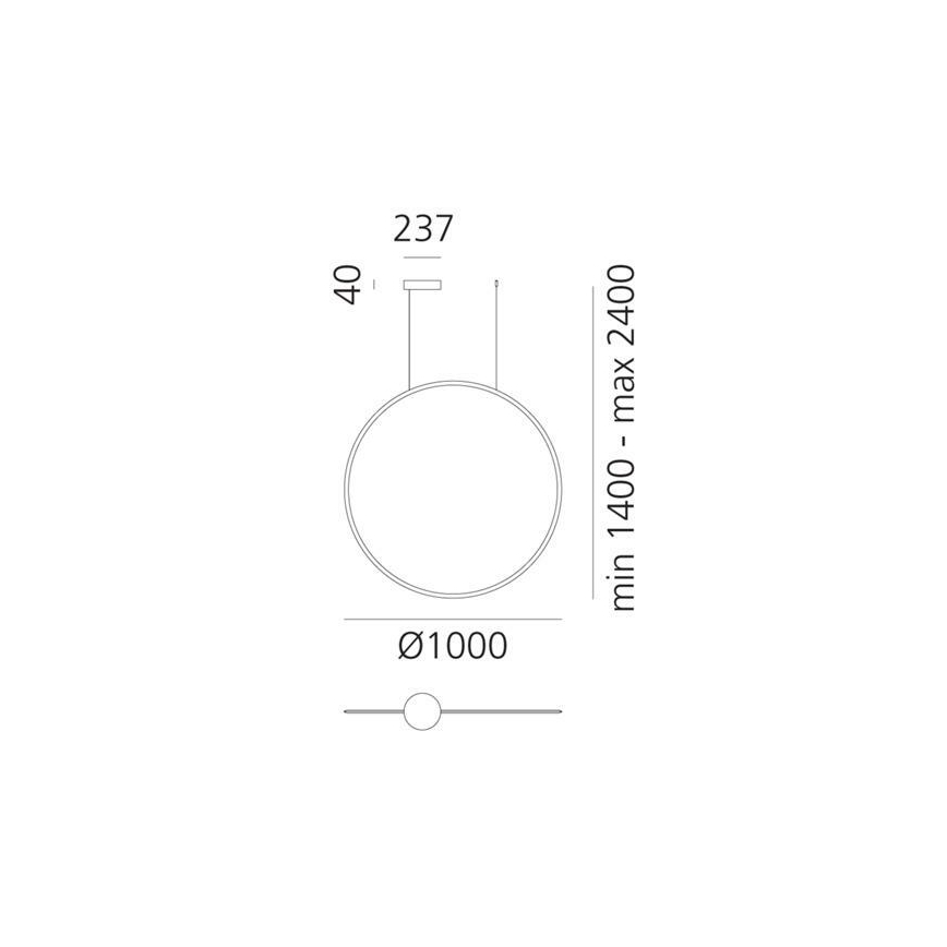 Artemide 1993060APP - Светодиодная подвесная люстра с регулированием яркости DISCOVERY LED/60W/230V 3000K бронзовый