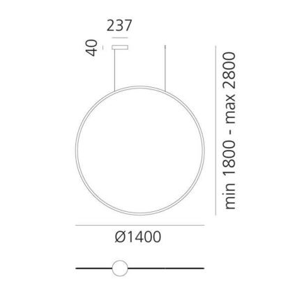 Artemide 1994060APP - Светодиодная подвесная люстра с регулированием яркости DISCOVERY LED/80W/230V 3000K бронзовый