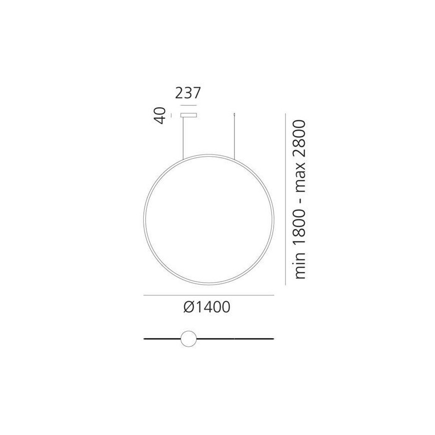 Artemide 1994060APP - Светодиодная подвесная люстра с регулированием яркости DISCOVERY LED/80W/230V 3000K бронзовый