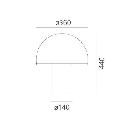 Artemide A006300 - Настільна лампа ONFALE 1xE14/5W/230V + 1xE27/13W білий
