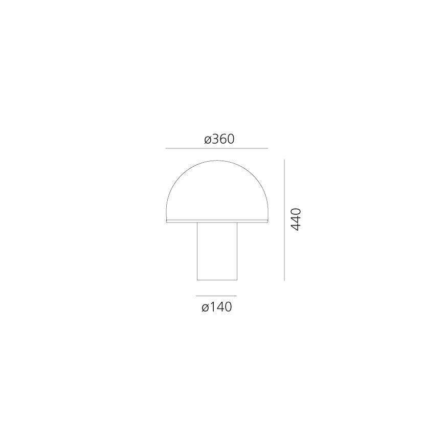 Artemide A006300 - Настільна лампа ONFALE 1xE14/5W/230V + 1xE27/13W білий