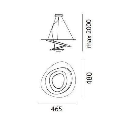 Artemide AR 1249010A - Светодиодная подвесная люстра с регулированием яркости PIRCE MICRO 1xLED/27W/230V