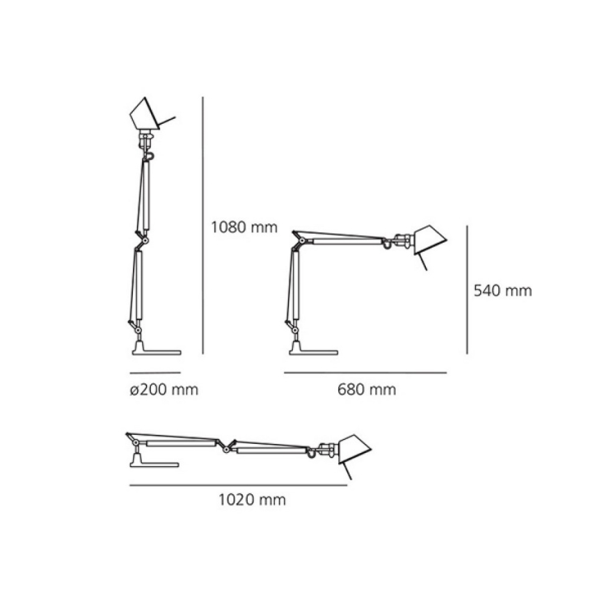 Artemide AR A005910+AR A008600 KOMPLET - Настільна лампа TOLOMEO MINI 1xE27/70W/230V