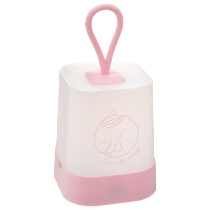 Atmosphera - LED сенсорний дитячий перезаряджуваний нічник RABBIT LED/3,7V 1200 mAh рожевий