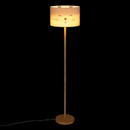 Atmosphera - Детская напольная лампа FÉLIX 1xE27/40W/230V кошка