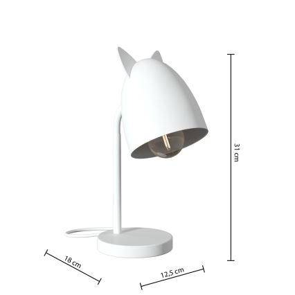 Atmosphera - Детская настольная лампа OREILLES 1xE14/40W/230V белая