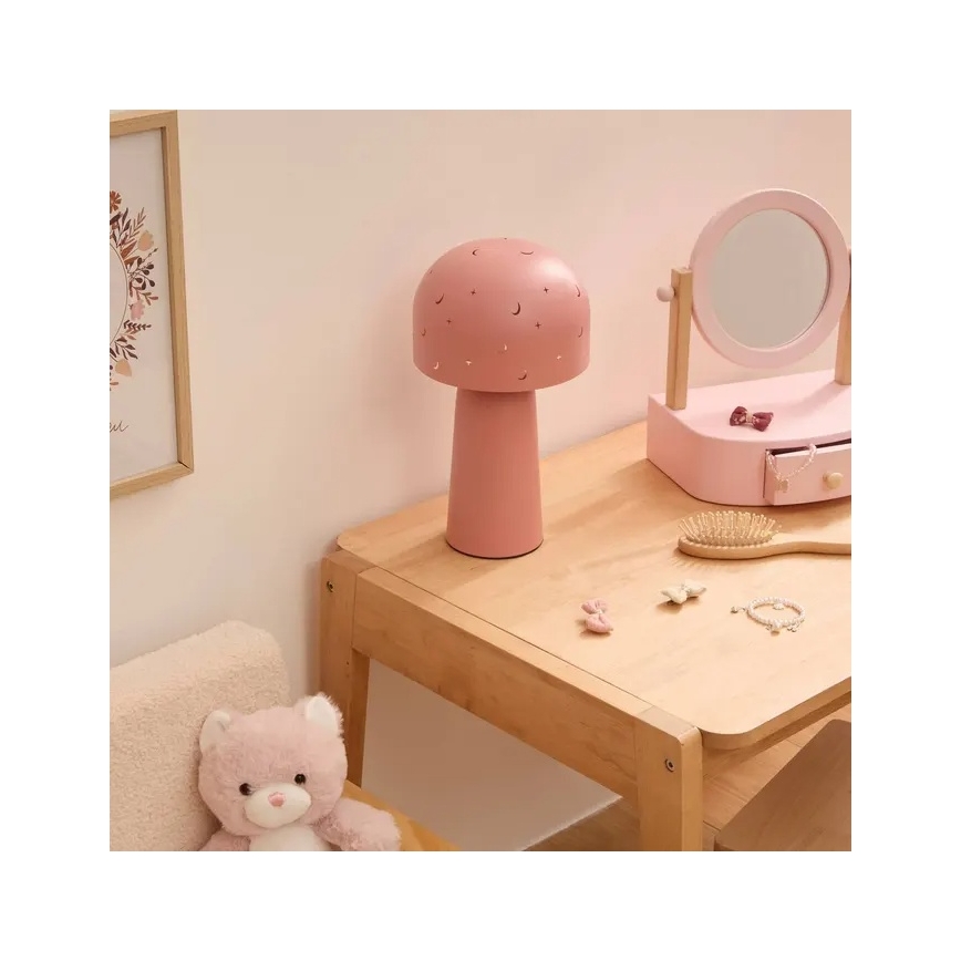 Atmosphera - Детская настольная лампа STARRY MUSHROOM 1xE14/25W/230V розовая