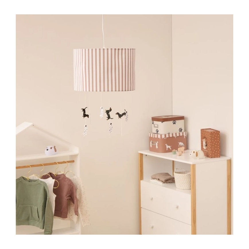 Atmosphera - Детская подвесная люстра на шнуре SCOTT 1xE27/40W/230V с изображением щенков