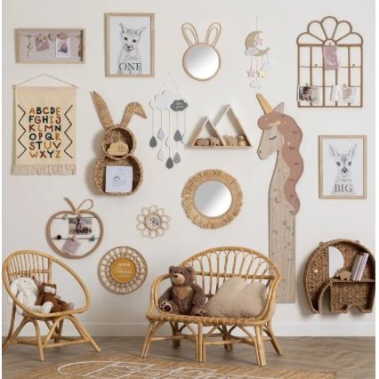 Atmosphera - Детское настенное зеркало RABBIT из бамбука, 37×24 см