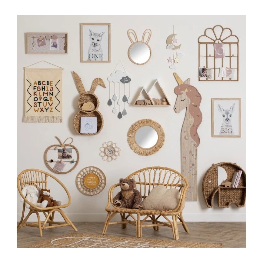 Atmosphera - Детское настенное зеркало RABBIT из бамбука, 37×24 см