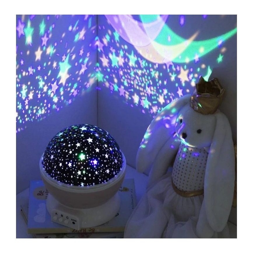 Atmosphera - LED детский проектор 3xAA розовый