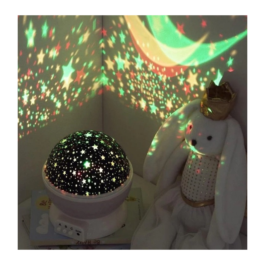 Atmosphera - LED детский проектор 3xAA розовый