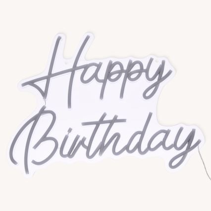 Atmosphera - LED неонова настінна декорація HAPPY BIRTHDAY LED/5V