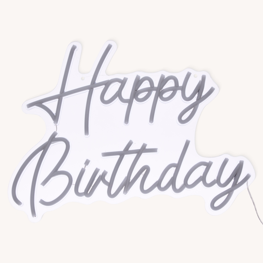 Atmosphera - LED неонова настінна декорація HAPPY BIRTHDAY LED/5V
