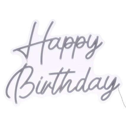 Atmosphera - LED неонова настінна декорація HAPPY BIRTHDAY LED/5V