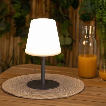 Atmosphera - LED RGBW Акумуляторна вулична настільна лампа ZACK LED/3,7V 1200 mAh IP44 чорний