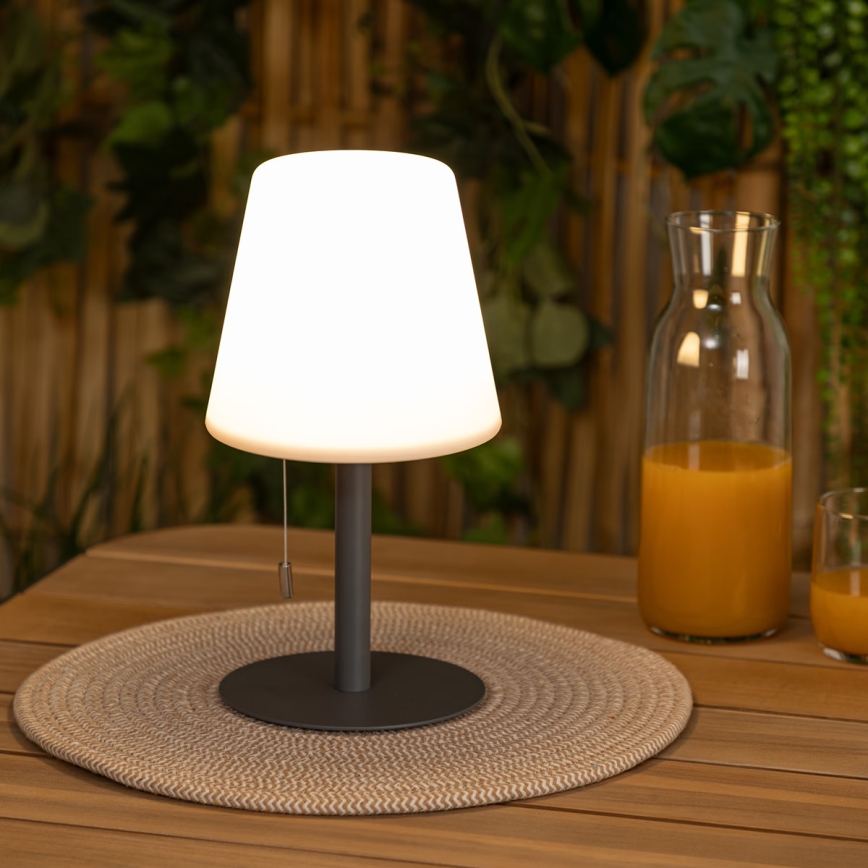 Atmosphera - LED RGBW Акумуляторна вулична настільна лампа ZACK LED/3,7V 1200 mAh IP44 чорний