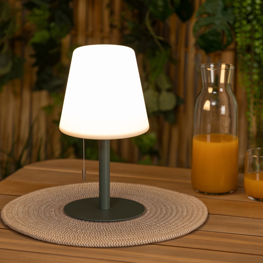 Atmosphera - LED RGBW Акумуляторна вулична настільна лампа ZACK LED/3,7V 1200 mAh IP44 зелений
