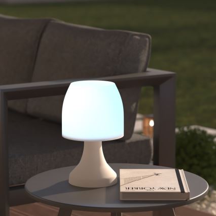 Atmosphera - LED RGB Зовнішня настільна лампа DOKK LED/3xAAA 27,5 см IP44