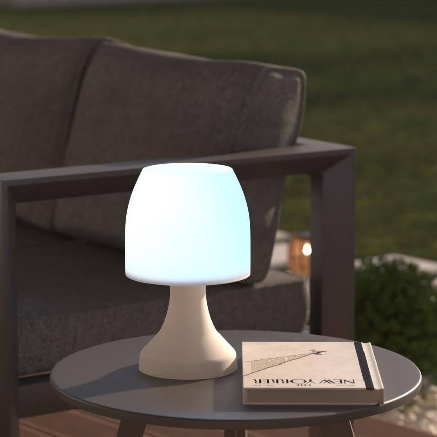 Atmosphera - LED RGB Зовнішня настільна лампа DOKK LED/3xAAA 27,5 см IP44