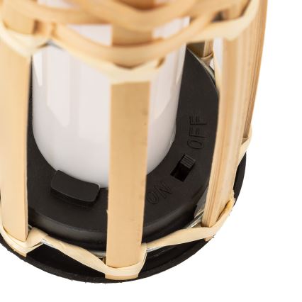 Atmosphera - Світлодіодна сонячна лампа MACEO LED/1,2V 300 mAh IP44 бамбук